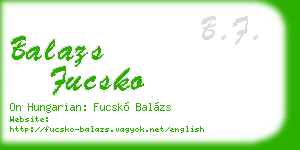 balazs fucsko business card